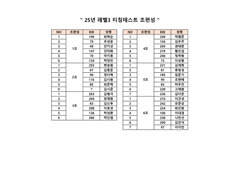 25년 레벨3 티칭테스트 조편성 공지_page-0001.jpg